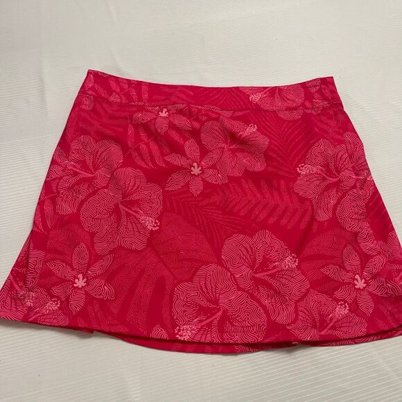 Rip Skirt Hot Pink Wrap Floral Hawaii Style Short Skirt Size Medium - Picture 1 of 9